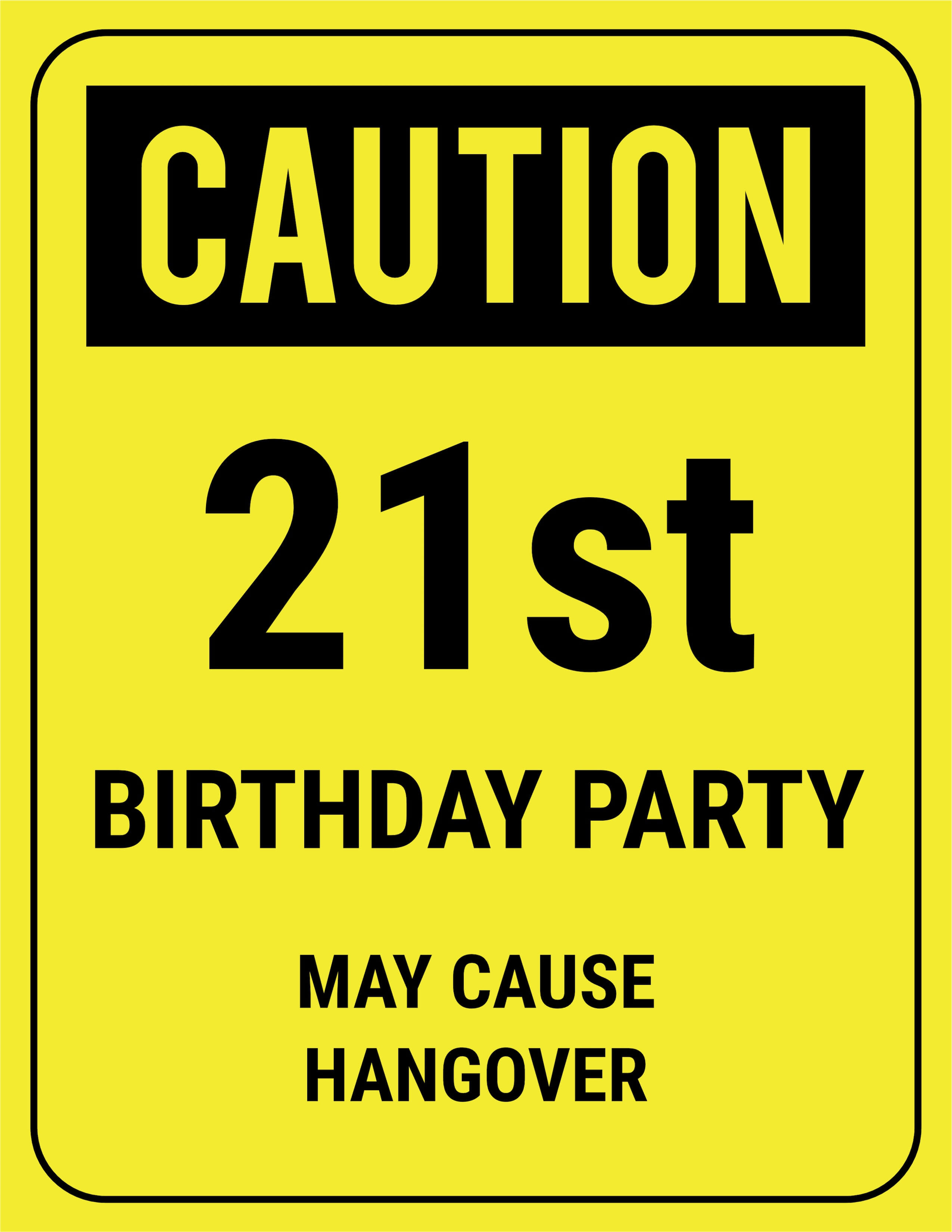 happy 21st birthday signs